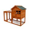 Deluxe Wooden Chicken Coop Hen House Rabbit Wood Hutch Poultry Cage Habitat(natural)