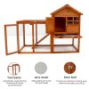 Deluxe Wooden Chicken Coop Hen House Rabbit Wood Hutch Poultry Cage Habitat(natural)