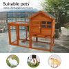 Deluxe Wooden Chicken Coop Hen House Rabbit Wood Hutch Poultry Cage Habitat(natural)