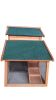 Garden Backyad 2-layer Large Wooden Outdoor Rabbit Hutch Chicken Coop with Doors, Tray, Asphalt Roof