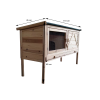 Outdoor wooden Rabbit Hutch with open-up roof Guinea Pig Hutch Rabbit Cage Bunny Cage Bunny Hutch with Pull Out Tray