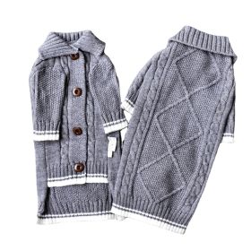 Pure Cotton Knitted Soft Fabric Hairless Cat Sweater (Option: Gray Coat-2XL)