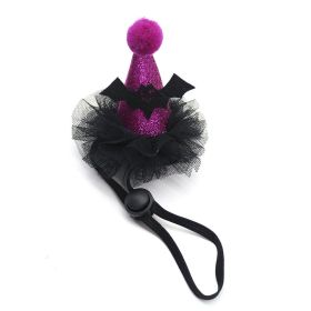 Wansheng Hat Pet Headdress Christmas Adjustable (Option: Purple Hl024)