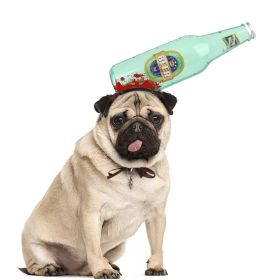 Dog Cat Headgear Dress Up Trick Props Dress Up (Option: Wine Bottle-S)