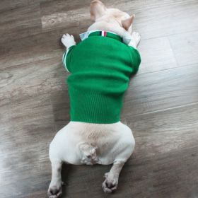 Christmas Pet Dog Clothes Autumn And Winter Sweater TeddyFrench Bulldog British Bucket Corgi Cat Sweater (Option: Green-M)