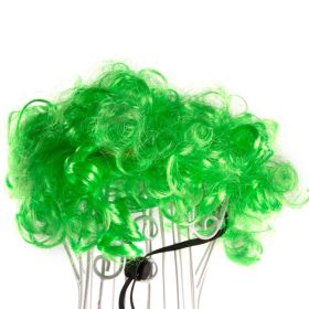 Pet Wig Afro Bangs Cat (Option: Green Vertical Hair-Head Circumference)