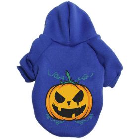 Halloween Pumpkin Dog Pattern Sweater Clothes (Option: Pumpkin Blue-XS)