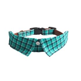 Pet Supplies Gentleman Dog Collar Bow Tie Detachable (Option: Green-S)