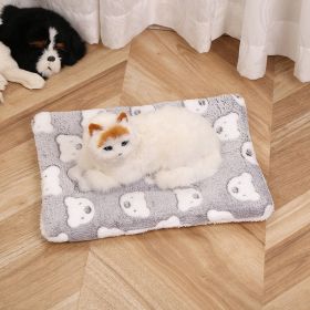 Pet Mat Warm Blanket Cartoon Double-sided Kennel (Option: Grizzly-Mat 30x40cm)