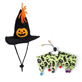 Halloween Cat Hat Scarf Set (Option: B94125 Green)