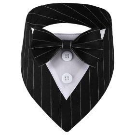 Pet Tie Banquet Suit Triangular Binder (Option: Striped Black-S)