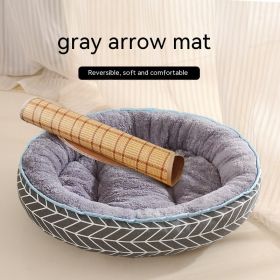 Four Seasons Universal Cat Nest For Deep Sleep (Option: Gray Arrow Summer Sleeping Mat-M)