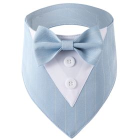 Pet Tie Banquet Suit Triangular Binder (Option: Light Blue Striped-S)