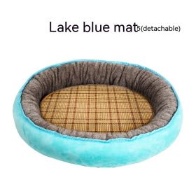 Four Seasons Universal Cat Nest For Deep Sleep (Option: Lake Blue Summer Sleeping Mat-S)