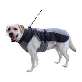 Casual Thickening Pet Clothes Reflective (Option: Gray-M)