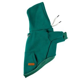 Pet Dog Fashion Simple Hooded Sweater (Option: Green-L)