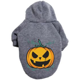 Halloween Pumpkin Dog Pattern Sweater Clothes (Option: Pumpkin Gray-6XL)