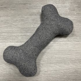 Cotton Velvet Dog Toy Bone Biting Molar Rod (Option: Dark Gray-20x10CM)