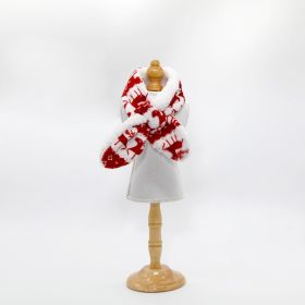 Plush Christmas Pet Warm Scarf (Option: Red Deer-S)